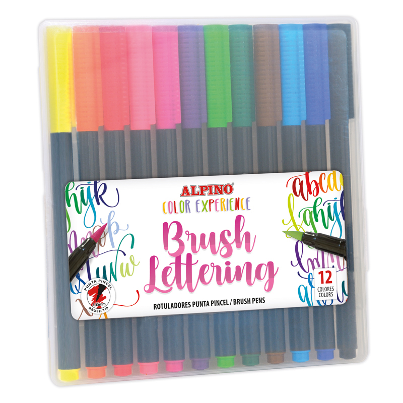 Estuche Brush Lettering 12 Rotuladores (ALPINO)