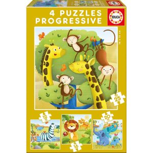 Puzzle Progresivo Animales Salvajes (EDUCA)